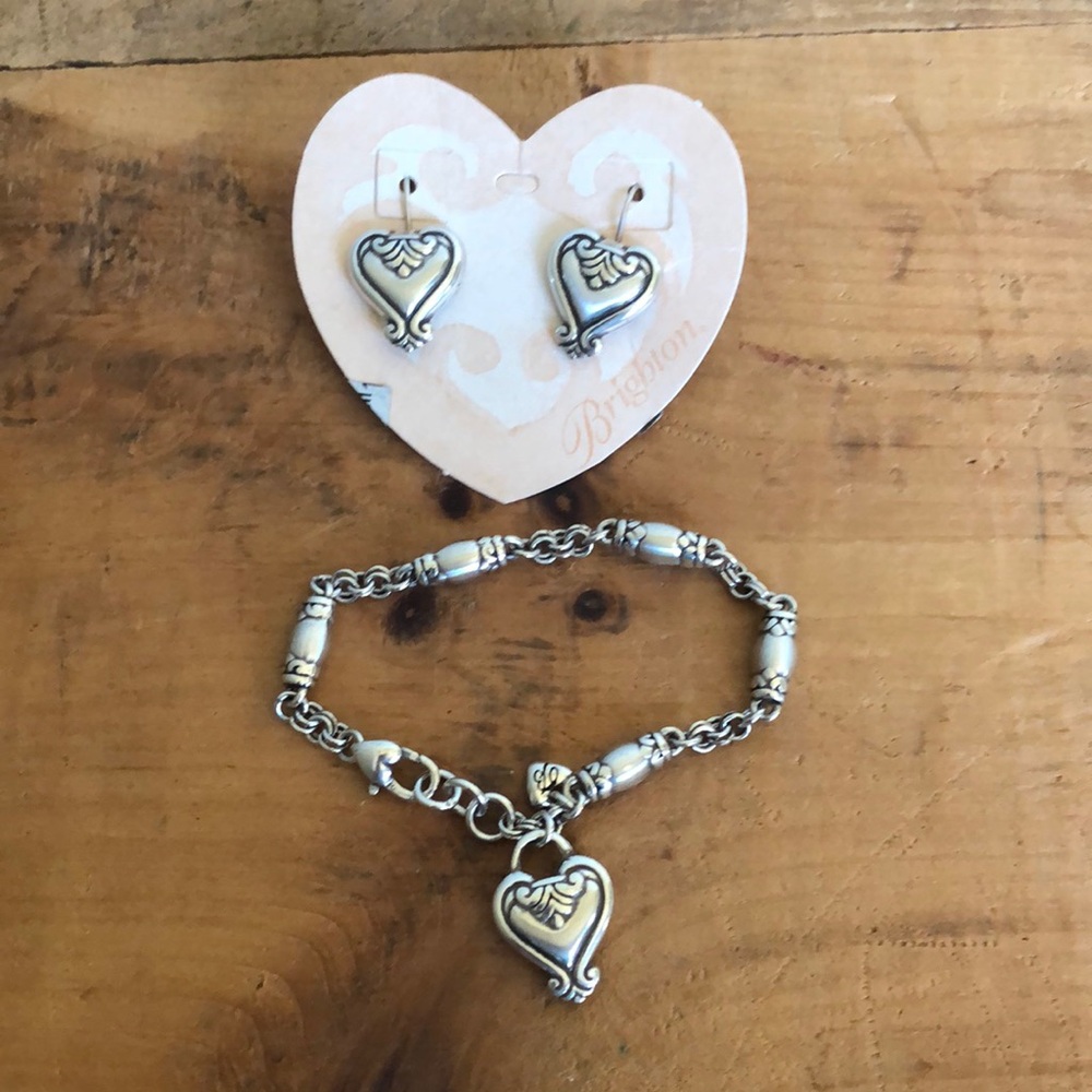 Brighton Blaire Heart Earrings and Bracelet set.